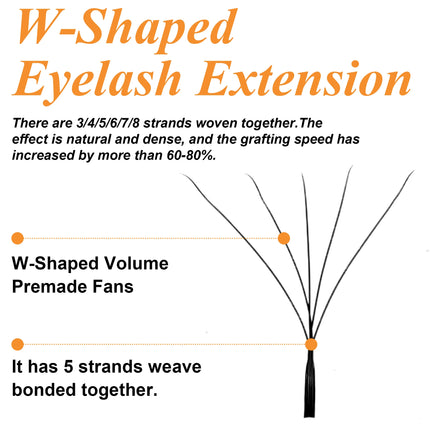 LAKANAKU W Clover Eyelashes Extension Cilios extensiones de pestañas YY/4D/5D/6D/7D/8D Premade Fans Eyelash Extensions Volume