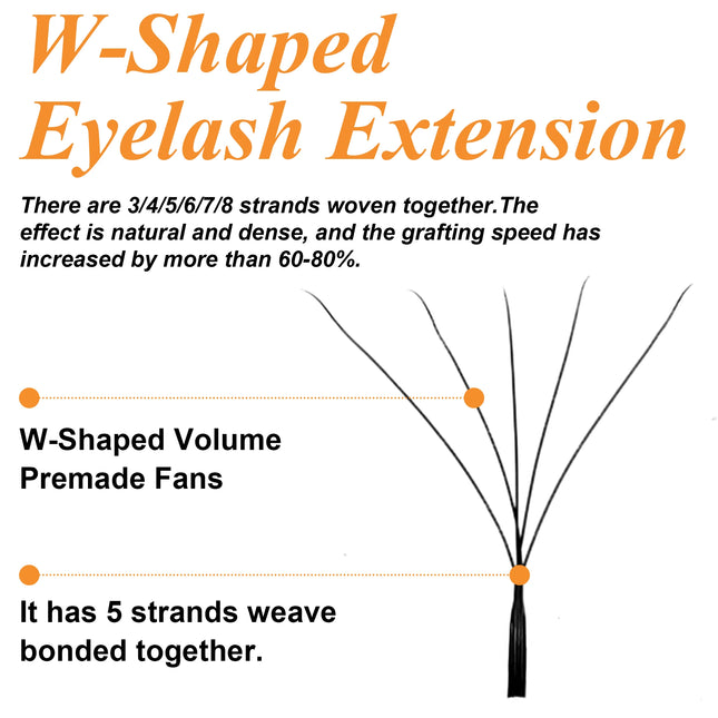 LAKANAKU W Clover Eyelashes Extension Cilios extensiones de pestañas YY/4D/5D/6D/7D/8D Premade Fans Eyelash Extensions Volume