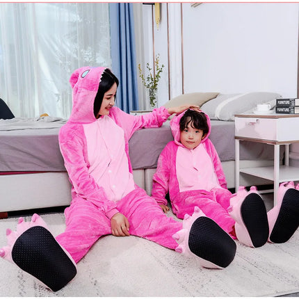 Kigurumi Stitch Animal Pajamas Unisex Adults Cartoon Onesies Pyjamas Halloween Christmas Family Party Homewear Costumes