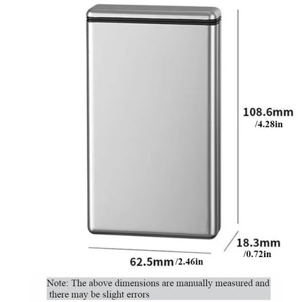 Thin Cigarette Case 20pcs Pack Ultra-thin Lightweight Cigarette Storage Box Aluminum Alloy Cigarette Case Automatically Pops Out