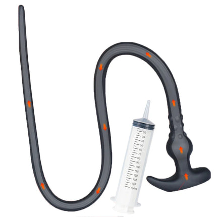 105CM Long Anal Plug Wearable Silicone Buttplug Hollow Anus Vagina Cleaner Dilator Sex Toys For Women Men Gay Prostate Massager