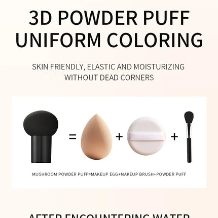 Mushroom Head Air Cushion CC Cream Foundation Concealer Oil-control BB Cream Whitening Face Base Makeup Cosmetics Moisturizing