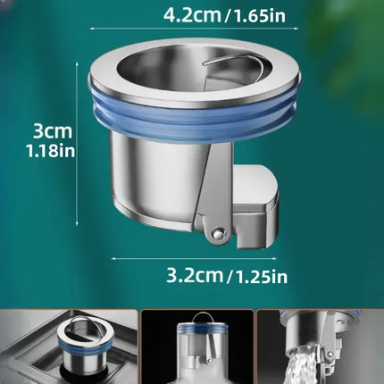 Floor Drain Core, All Copper, Odor Proof Core, Drain Guard Sewer Backflow Preventer, Deodorization Drain Plug Hair Stopper, Hair