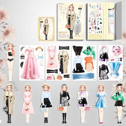Magnetic Dress Up Set Paper Doll Dress Set Preschool Learning Toys Magnet People Clothes Cultivate Aesthetics for Girls Boys