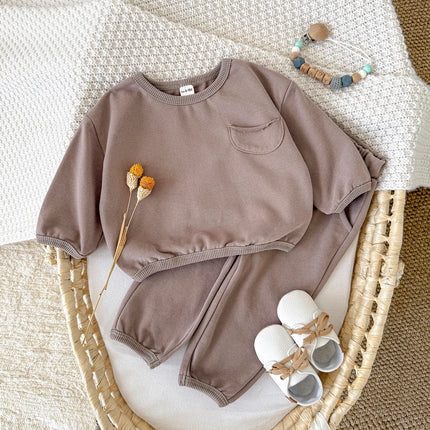 INS Kids Boys New York Sweatshirt & Jogger Pants Set 2025Autumn New Baby Girls Clothes Toddler Hoodie and Pants 2 Pcs Outfit
