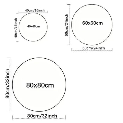 Anime CD Records Living Room Carpet Creative Circular Carpet Seat Basket Cushion Themed Decor Floor Mat Gaming Room Round Rug