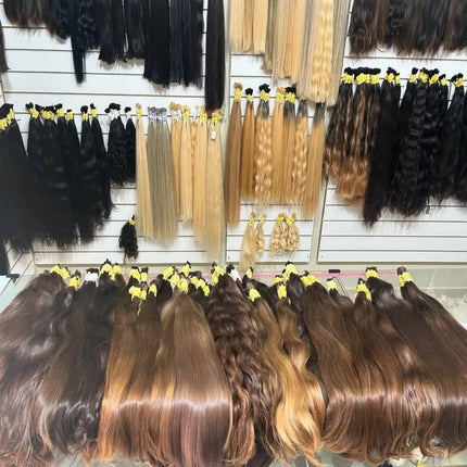100% Real Human Vietnamese Hair Extensions no Weft Honey Blond Hair Bulks Virgin Hair Straight Weaving Hair for Braiding