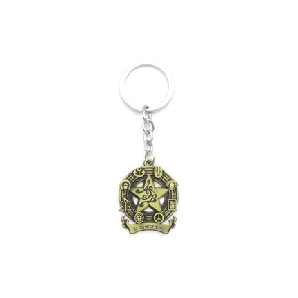 Anime JoJo Bizarre Adventure Keychains Killer Queen Higashikata Josuke Bow Arrow Pendant Keyring For Women Men Car Accessories