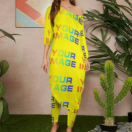 Custom Dress Print On Demand Party Sexy Girls Cartoon Image Design Women Uniforms Matching Clothes Customized DIY Dropshipping