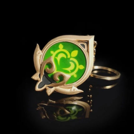 New Teyvat Vision Fontaine Water God Focalors Lyney and Lynette Keychain Luminous 7 Element Eye Of Original God Toy KeyRing