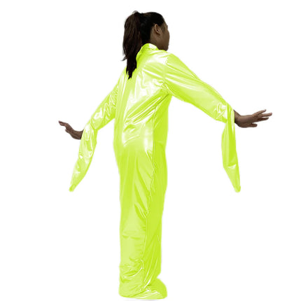 Fetish PVC Faux Leather Bondage Sack Bag Double Layer Spandex Cuff Zipper Sleeping Bag Lockable Zipper Erotic Costume Catsuits