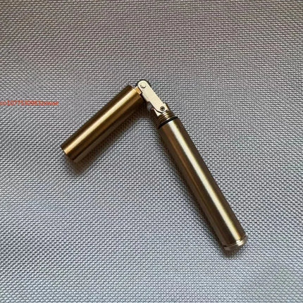 New Brass NunchakuLighter Windproof Mini RetroGrinding Wheel Ignition FlintFireless Men's Smoking ToyGift