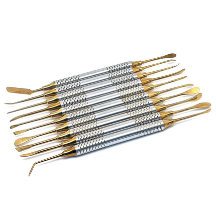 10 Pcs Dental Implant Periosteal Elevator Set for Periodontal and Maxillofacial Surgery Retracting Reflecting Tool Kit