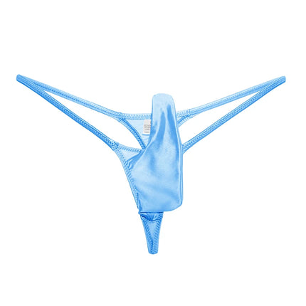 Sexy T-back Ultra-thin Solid New Hot Mens G Strings Thongs Men Penis Men's glossy thong Bikini Pouch Panties Men Underwear