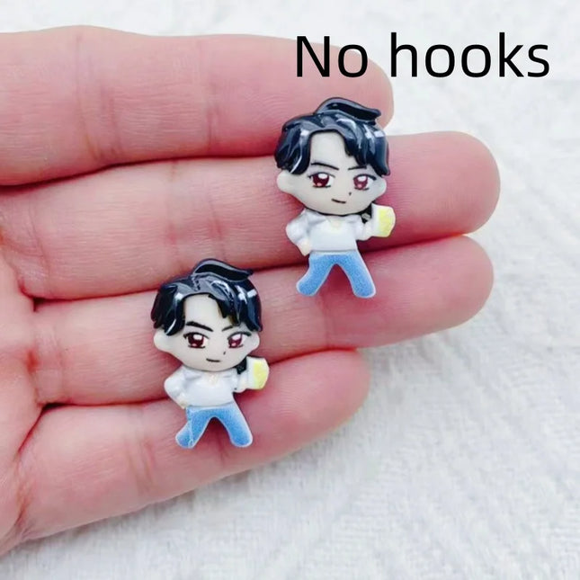 10pcs resin cartoon character jewelry earrings necklaces bracelets pendants DIY accessories