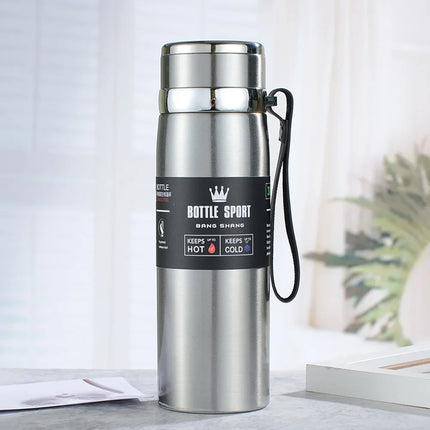 1000ml Large Capacity Stainless Steel Insulated Water Bottle Leakproof Portable Sport Flask for Men Women Outdoor Hiking