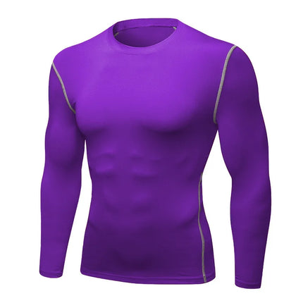 Men Compression Running T-Shirt Training Jogging Shirts Gym Sportswear Fitness Tight Long Sleeve Sport T-shirt Quick Dry Clothe