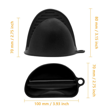 1/2-Piece Heat-Insulating Silicone Clip Anti-Slip Gloves Pot Pad Cooking Baking Oven Heat-Insulating Gloves
