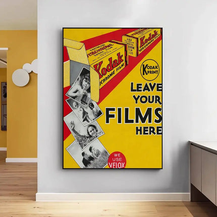 Retro Fashion K-KodakS Self-adhesive Art Poster Retro Kraft Paper Sticker DIY Room Bar Cafe Stickers Wall Painting