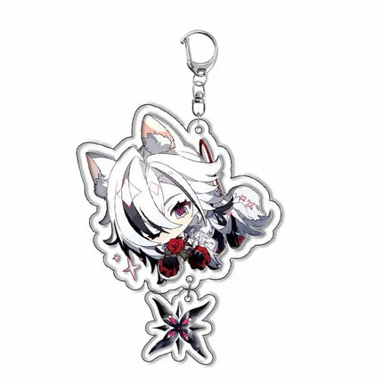 Genshin Impact Furina Clorinde Freminet Sigewinne Keychain Anime Game Pendant Accessories Gift