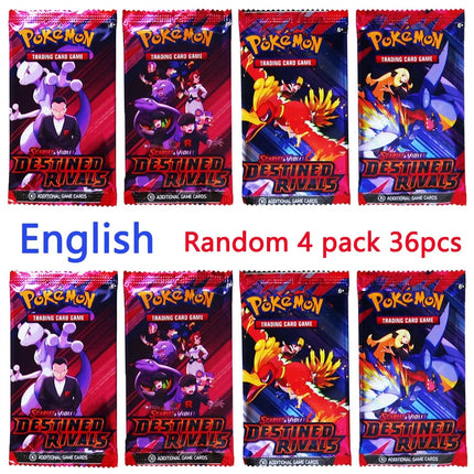 4 Pack Pokemon Cards Team up Sun Moon Thunder English Trading Card Game Evolutions Booster Collectible Kids Toys DESTINED RIVALS