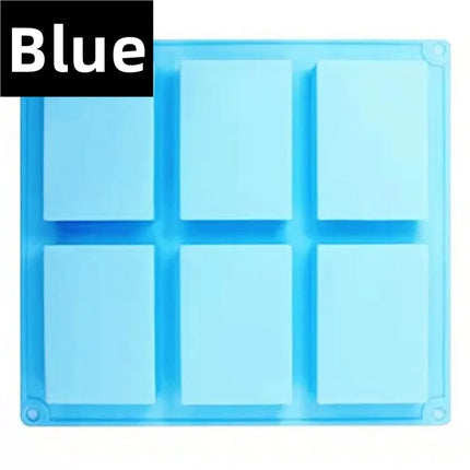 Newest 6 Grids Rectangle Silicone Soap Making Molds DIY Chocolate Mousse Cake Bakeware Ice Cream Mould Tools Birthday Gifts 2023