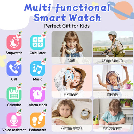 New Kids Study Partner Smart Watch 1.83'' HD Multi-Language Bluetooth Call Music Player Mini Games Calculator Perfect Gift 2026