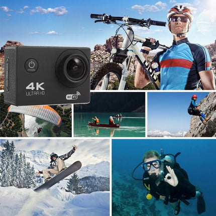 Ultra HD 4K Action Camera 30fps/170D Underwater Helmet Waterproof 2.0-inch Screen WiFi Remote Control Sports go Video Camera Pro