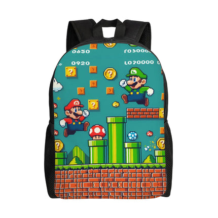 3D Printing M-Marioed Backpacks for Boys Girls Cartoon Yoshi College School Travel Bags Men Women Bookbag Fits 15 Inch Laptop