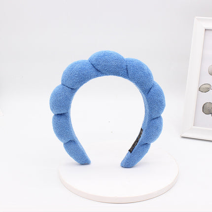 Women Girls Sponge Co Spa Makeup Bubble Terry Cloth Headband Puffy Retro Hair Bands Soft Hairband Headwear