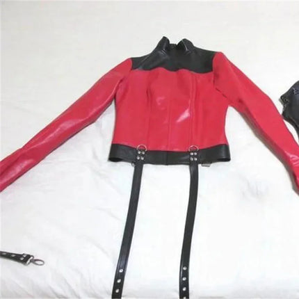 Manyjoy Faux Leather Adjustable Straitjacket SM Restraint Harness Adult Play Straight Jacket Slave Erotic Costume Sex Toys Women