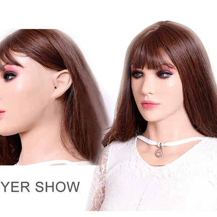 Dokier Crossdressing Soft Silicone Cosplay Costume Masks Props for Crossdresser Transvestite Halloween Cosplay Male to Female