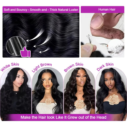 12A Body Wave Bundles Human Hair Natural Black Body Wave Raw Human Hair Bundles 1/3/4 pc Sew In Quick Weave Hair Extension
