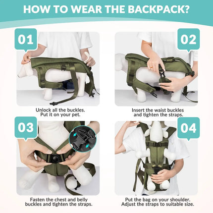 Pet Front Carrier Backpacks Adjustable Hands-Free Dog Backpack for Small Medium Dogs Breathable Cats Outdoor Travel Carrier Bags