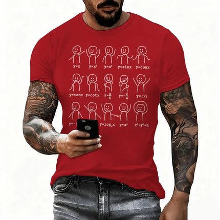 Fun Algebra Print 2026 T-shirts Luminous Style Math Lover Gifts Streetwear Fun Algebra Women Men Short Sleeve T-shirts