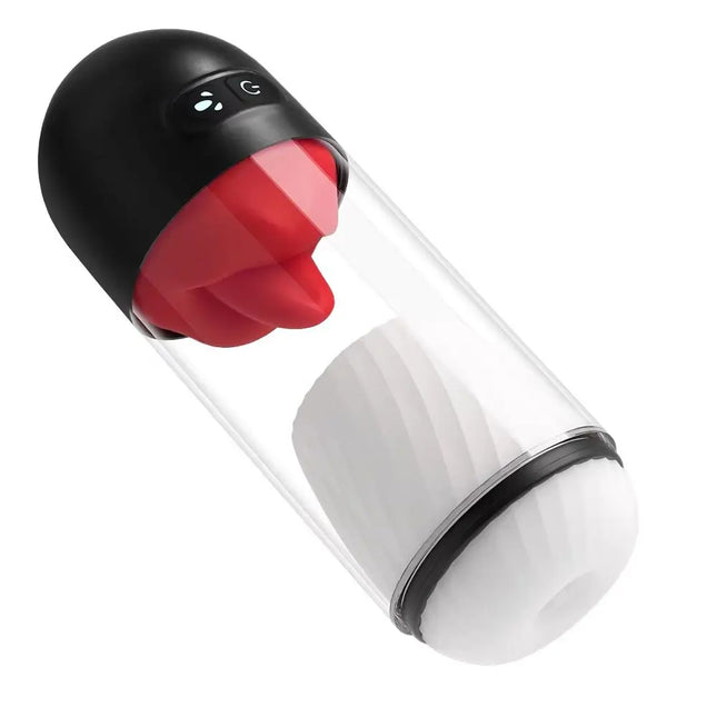 APP Control Automatic Male Masturbator Cup 360° Tongue Stirring Pussy Blowjob Machine Vibration Masturbation Sex Toy for Men