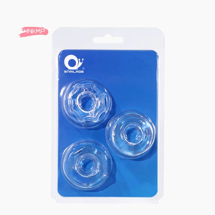 3Pcs TPE Male Penis Cock Ring Set for Men Ejaculation Delay Rubber Rings Enlargement Male Sex Toys Adult Cock Ring