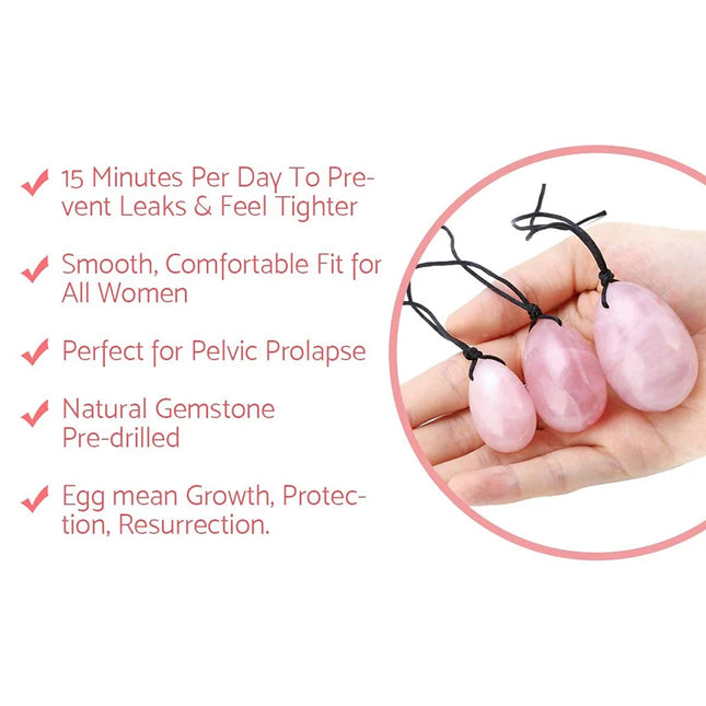 3/4PCS Jade Egg Mix Yoni Egg Set Natural Jade Eggs Women Kegel Exerciser Yoni Wand Jade Massager Vaginal Muscles Tightening Ball