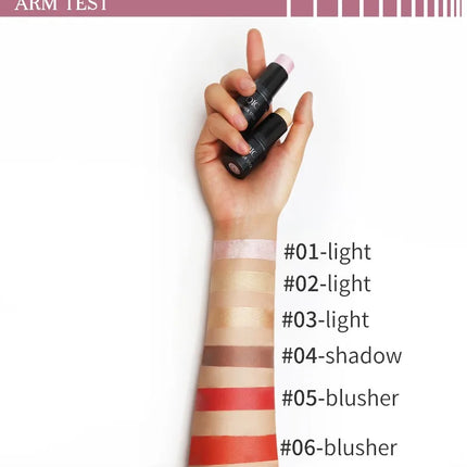 QIC Multi-Functional Contour Stick - Highlighter, Blush & Concealer, Create 3D Facial Contours Cream Makeup Beginner-Friendly