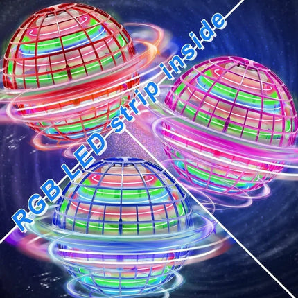 Flying Ball Toy,Globe Flying Ball 2.0,Boomerang Galaxy Ball Drone with RGB Light Magic Floating Ball Soaring Mini Drone