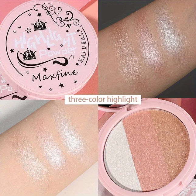 3 Colors Gray Trimming Palette Blush Palette Exquisite Matte Nose Shadow Eye Shadow Brightening Contour Trimming Palette