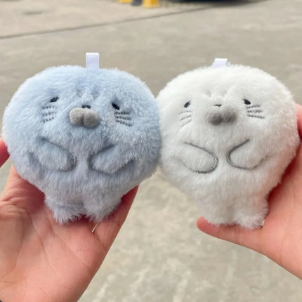 Cute 3D Night Light Sea Lion Seal Keychain Charm Pack Accessories Fish shaped Keychain Pendant Couple Friend Gift