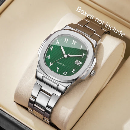 Fashion Square Men Calendar Quartz Watch Luxury Business Watches Mens Clock Reloj Hombre（Without Box）