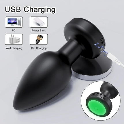 Vibrating LED Anal Plug Wireless APP Women Butt Plug Prostate Massager for Men Vibrating Adult Sex Toy Anal Vibrator for Couples
