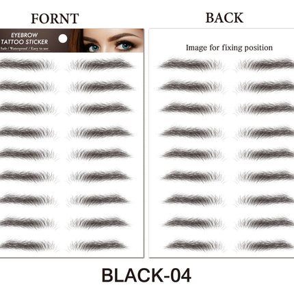 6D Hair-like Eyebrow Sticker Water-based Brow Tattoo Stickers Long Lasting Waterproof Nutural Enhancers False Eyebrows Cosmetics