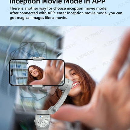 Handheld 3-Axis Gimbal Stabilizer for Smartphone, for iPhone Cellphone Record Video Vlog Phone Anti-Shake with Fill Light