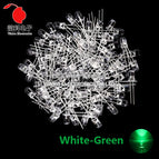 5MM White-Green100pc