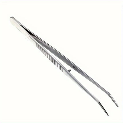1/2/5pcs Stainless Steel Multi-Purpose Tweezers Perfect For Nail Art, Dental Crystals Cotton Picking,Dental Oral Mirror Care Kit