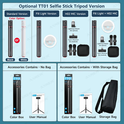 Auto Pop-Up Tripod Portable 70-Inch All-in-one Selfie Stick, Foldable Phone Holder with Bluetooth Remote for iPhone Android