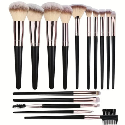 Complete Professional Makeup Brushes Set All in One Kit for Eyeshadow Eyeliner Face and Detailed Cosmetics Application Tools